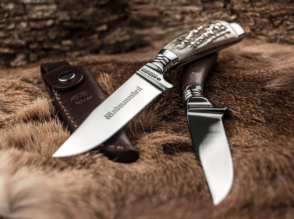 Personalisiertes Böker Jagdmesser mit individueller Lasergravur – handgefertigtes Geschenk für Jäger aus der Solinger Manufaktur
