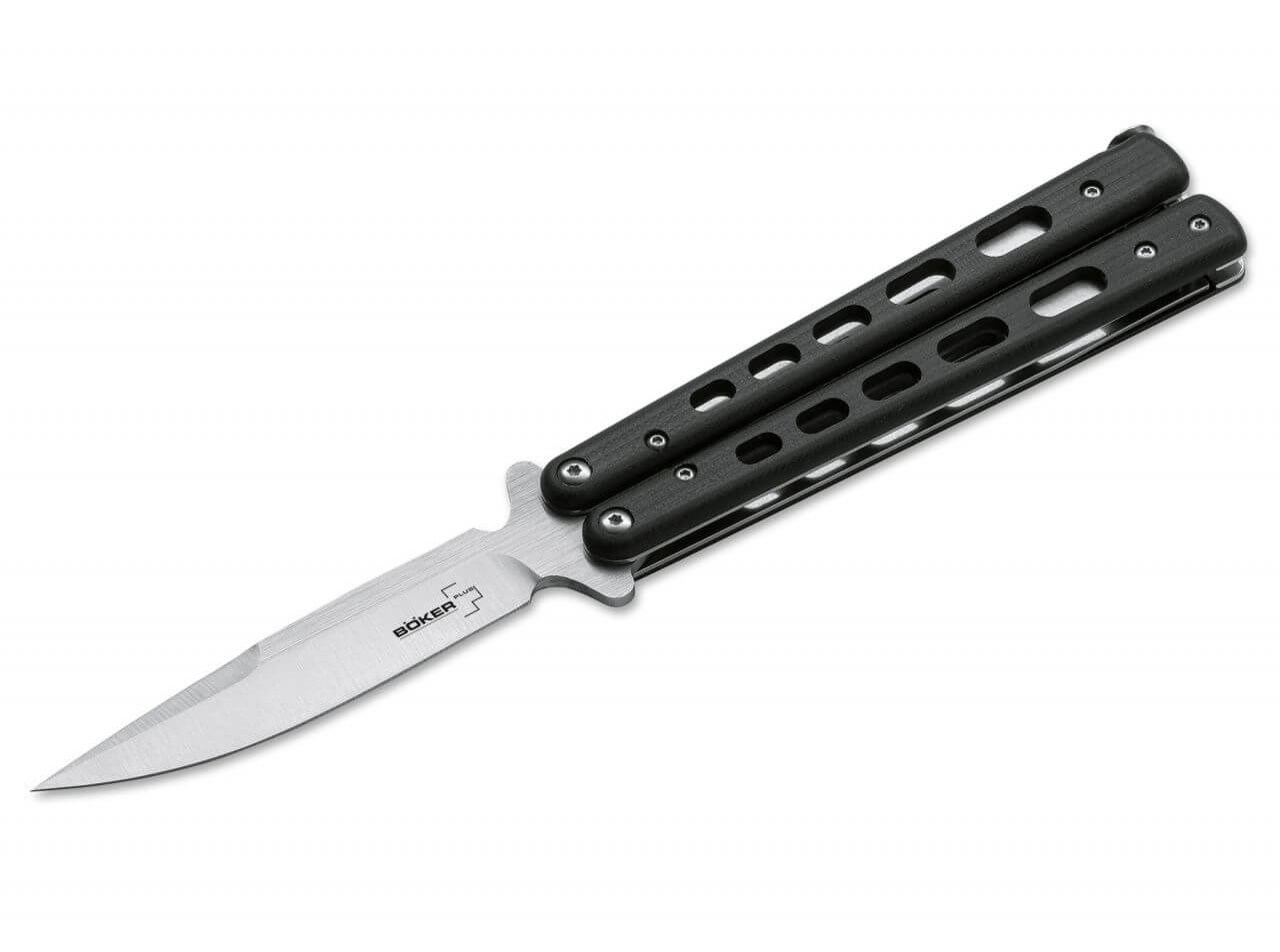 DB-29 Damascus Balisong Butterfly Knife with Beautiful Wooden Handle