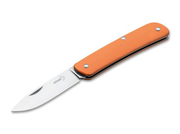 Taschenmesser, Orange, Nagelhau, Slipjoint, 12C27, Kunststoff