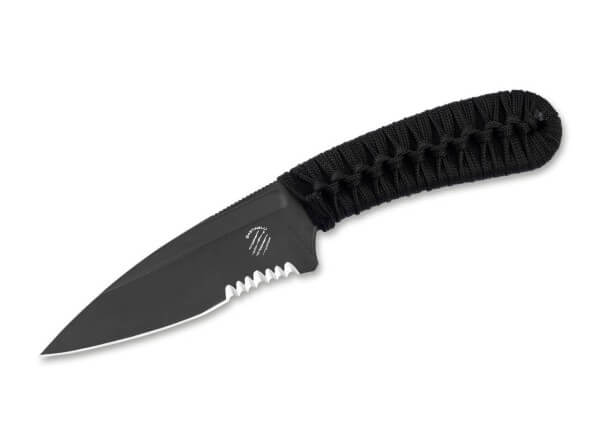 Feststehendes Messer, Schwarz, N690, Paracord