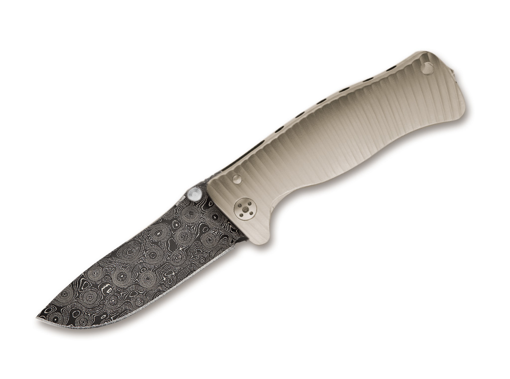 LionSteel SR2 Grey Titanium, Lizard Chad Nichols Damascus by