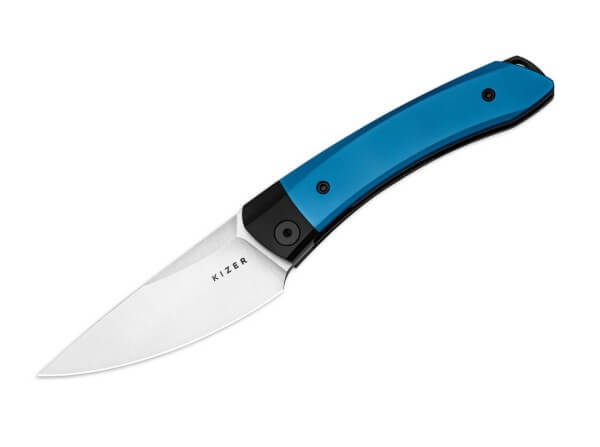 Taschenmesser, Blau, Flipper, Linerlock, 154CM, Aluminium