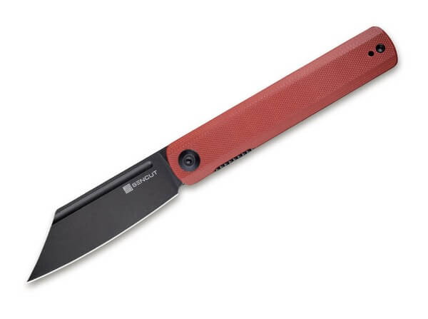 Taschenmesser, Rot, Nagelhau, Linerlock, 9Cr18MoV, G10