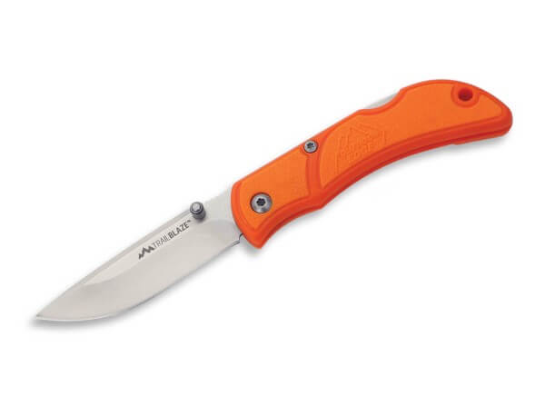 Taschenmesser, Orange, Daumenpin, Backlock, 8Cr13MoV, TPR